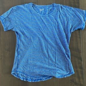Madewell blue striped t shirt sz large